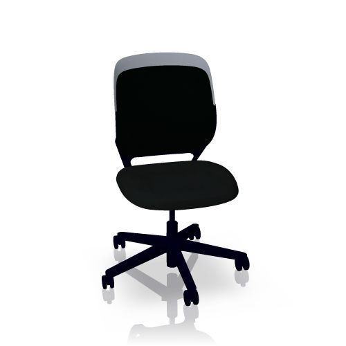 Schwarzer cobi Drehstuhl von Steelcase: Ergonomischer Bürostuhl mit Rollen für Konferenzräume und Büro.