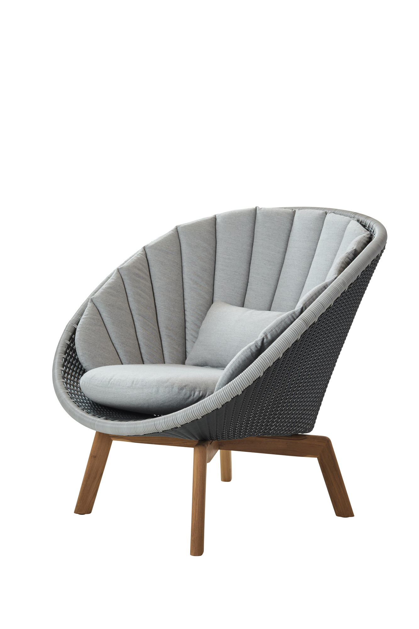 Peacock Outdoor Loungesessel Faser Cane-Line grau