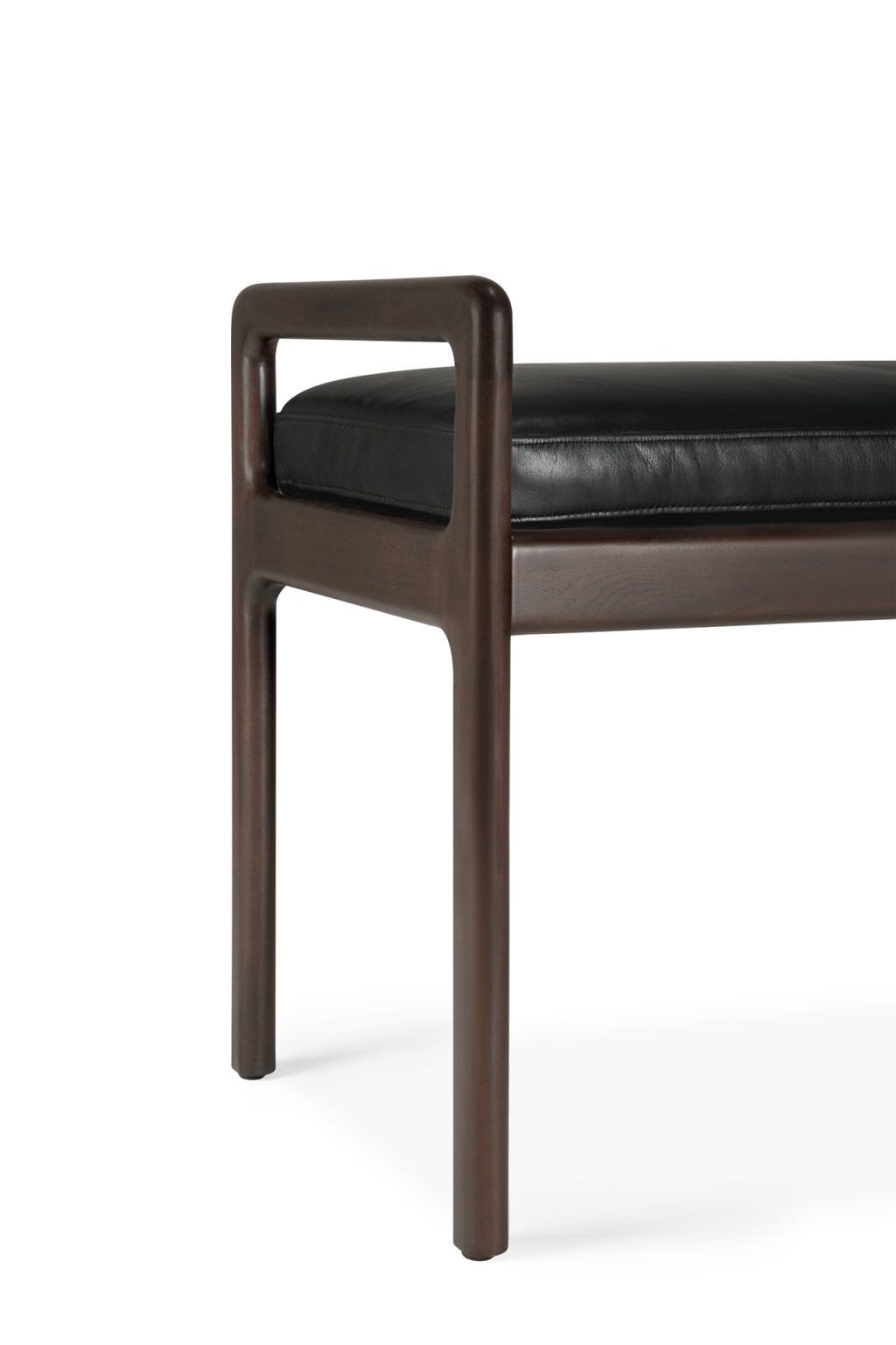 Jack Bench Bank mit Sitzpolster Leder schwarz Ethnicraft