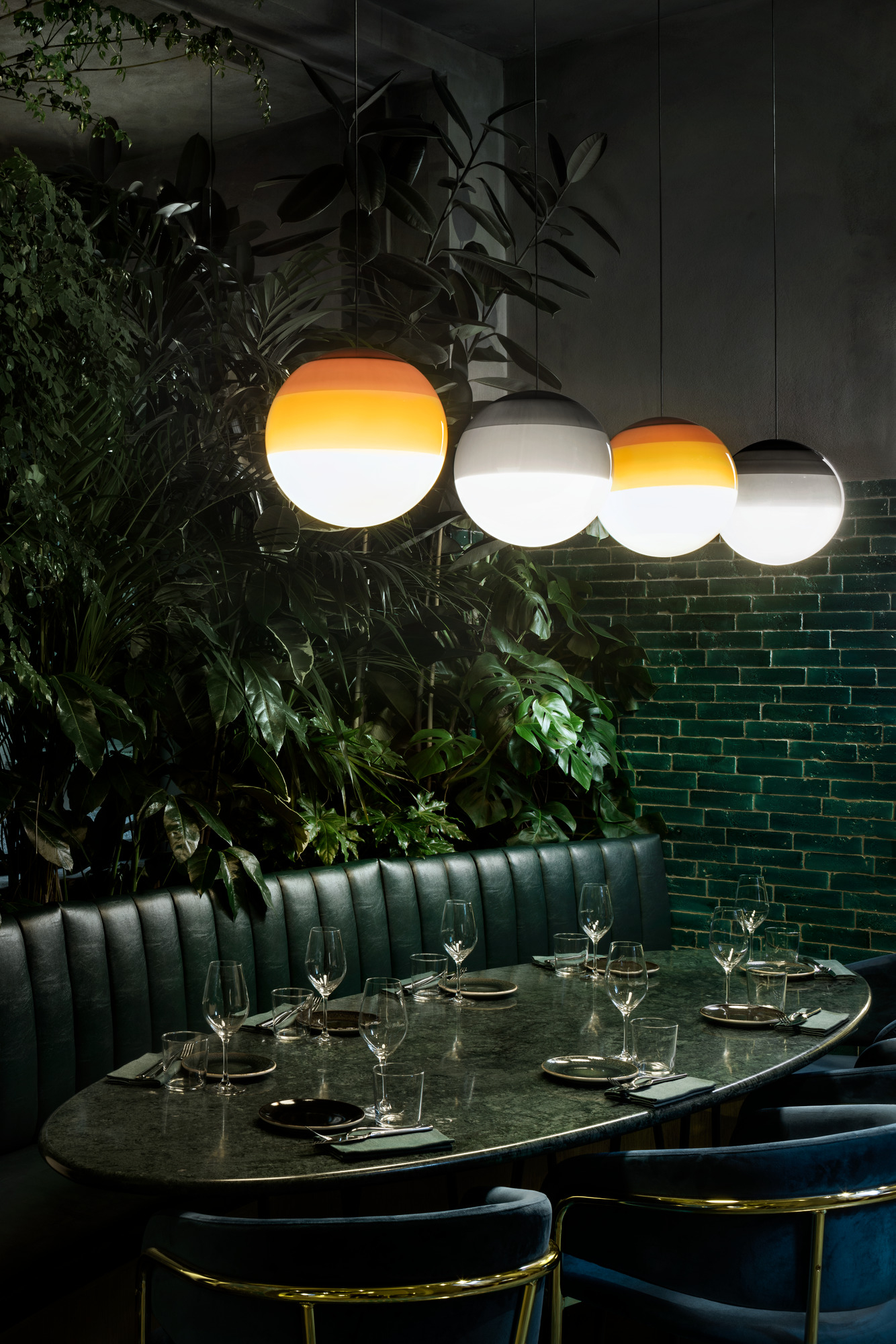 Dipping Light 30 LED Pendelleuchte Marset Grün