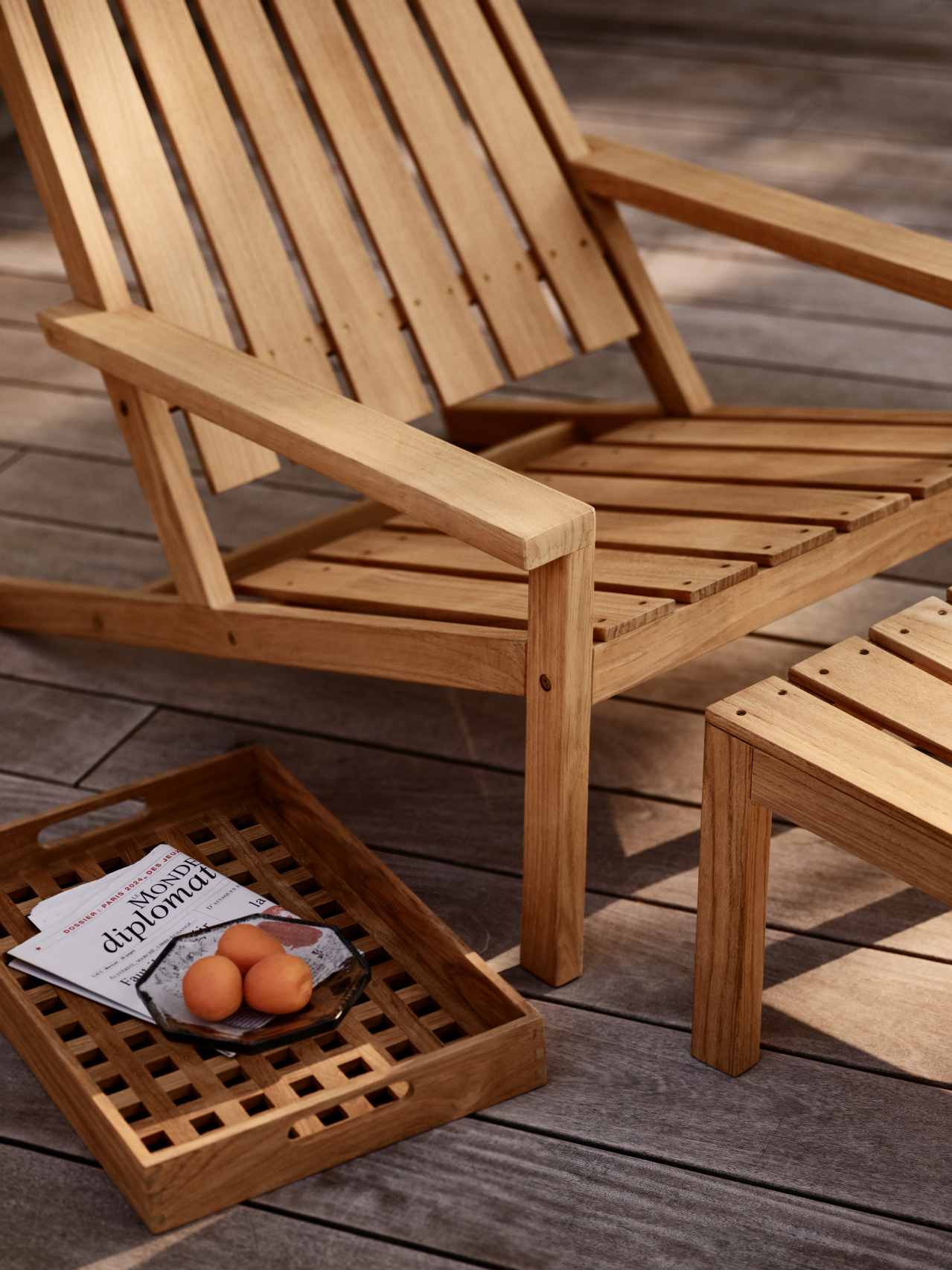 Between Lines Deck Chair Liegestuhl Outdoor Skagerak by Fritz Hansen