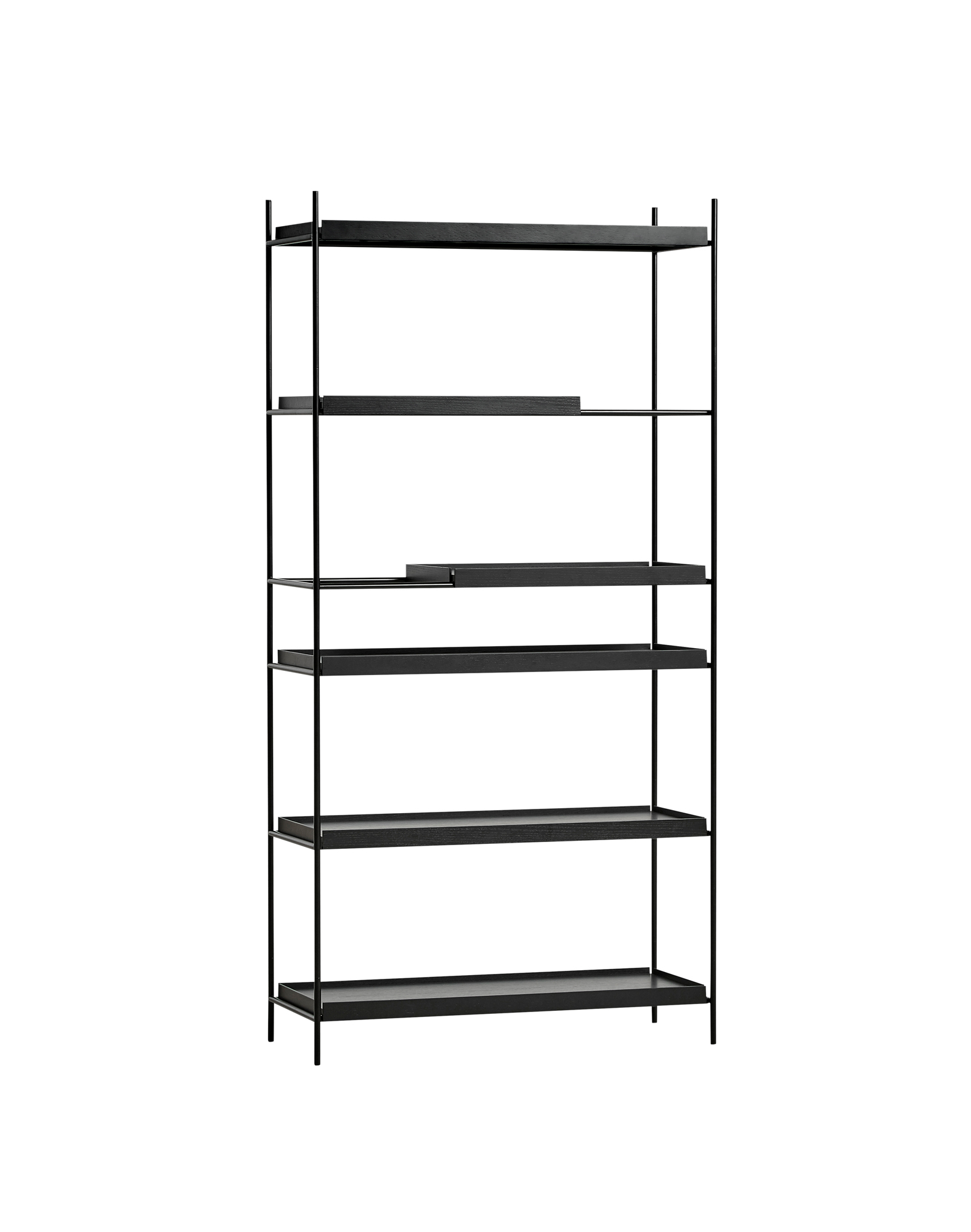 Tray Regal Hoch Schwarz Lackierte Eiche Woud