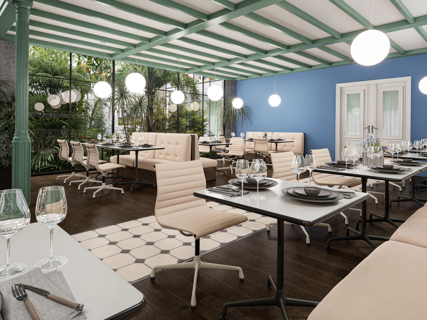 Aluminium Chair EA 104 / EA104 Stuhl Vitra
