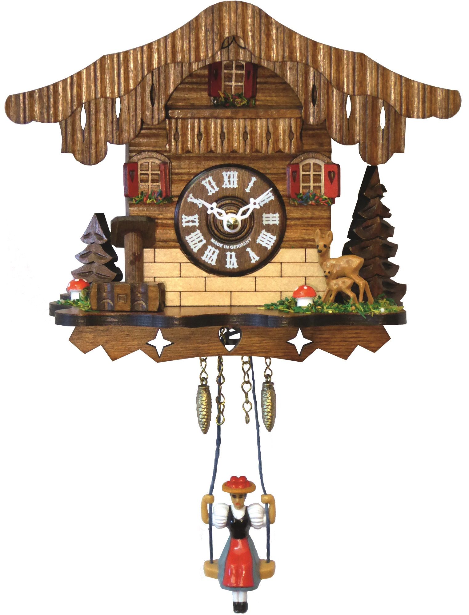 Quarz Miniatur-Kuckucksuhr Engstler