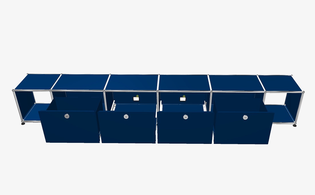 USM Board enzianblau ohne Schlösser Bx270 cm USM Haller EINZELSTÜCK