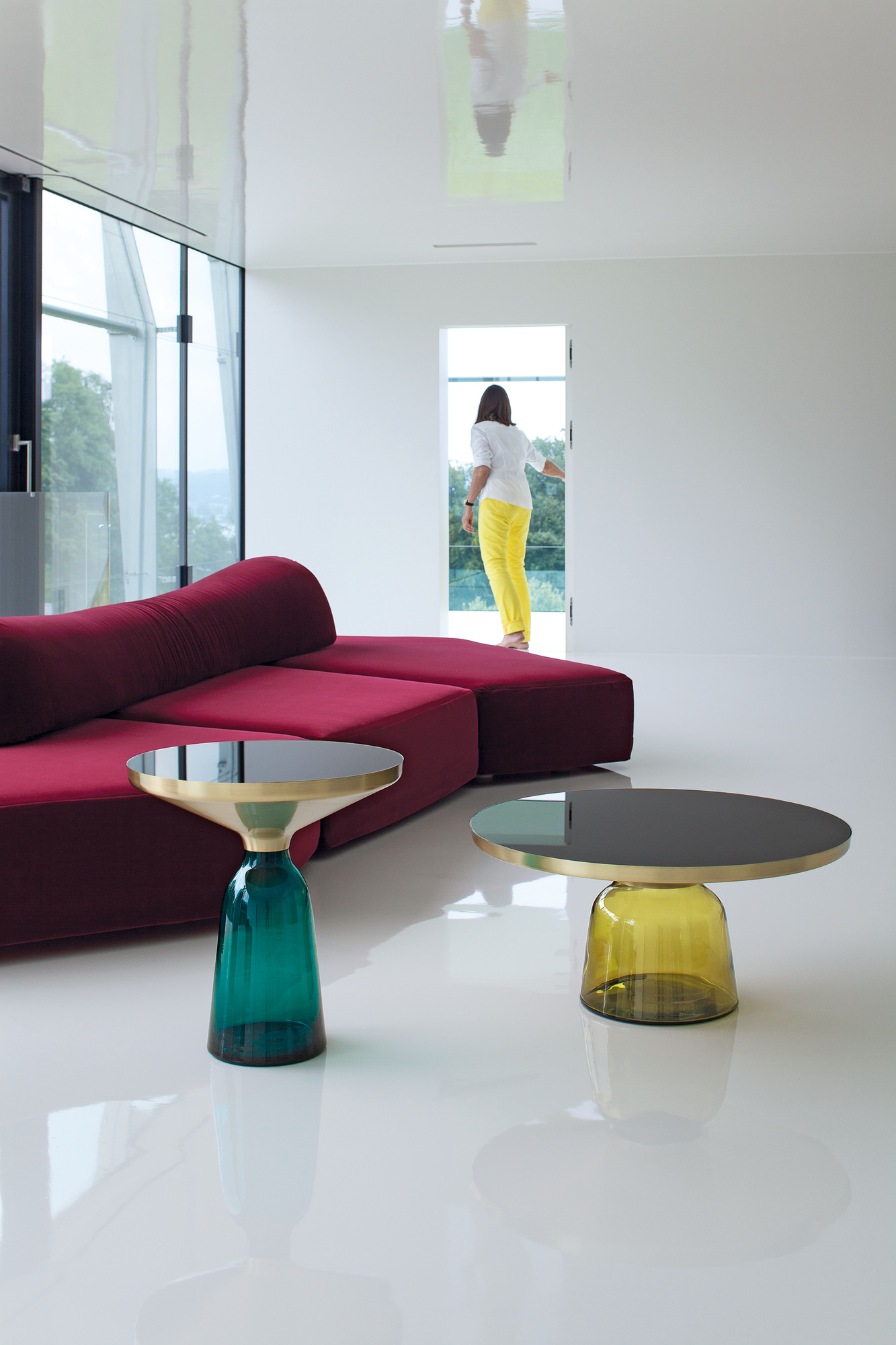 Bell Coffee Table Couchtisch Messing Olivgrün ClassiCon