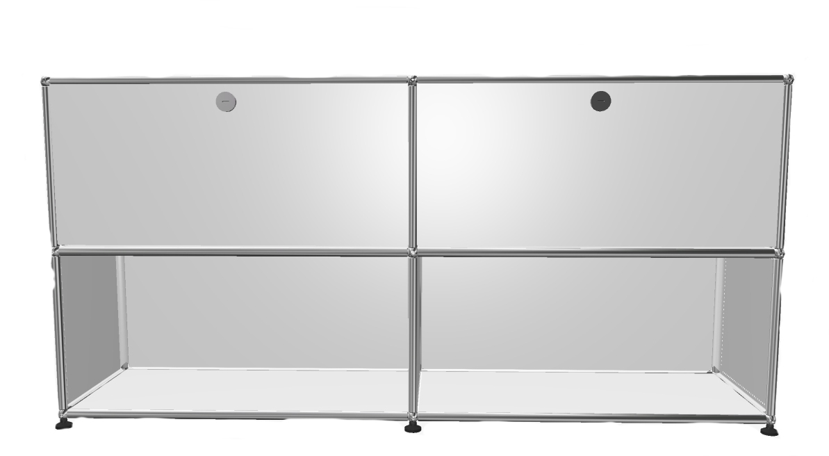 USM Haller Sideboard 2 Klappen / 2 Offen Reinweiß - FAST DELIVERY