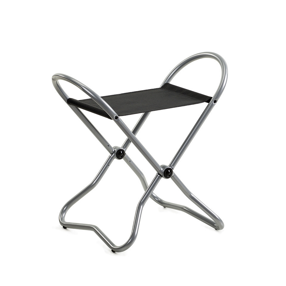 Chicago Klapphocker Lectus silbergrau metallic