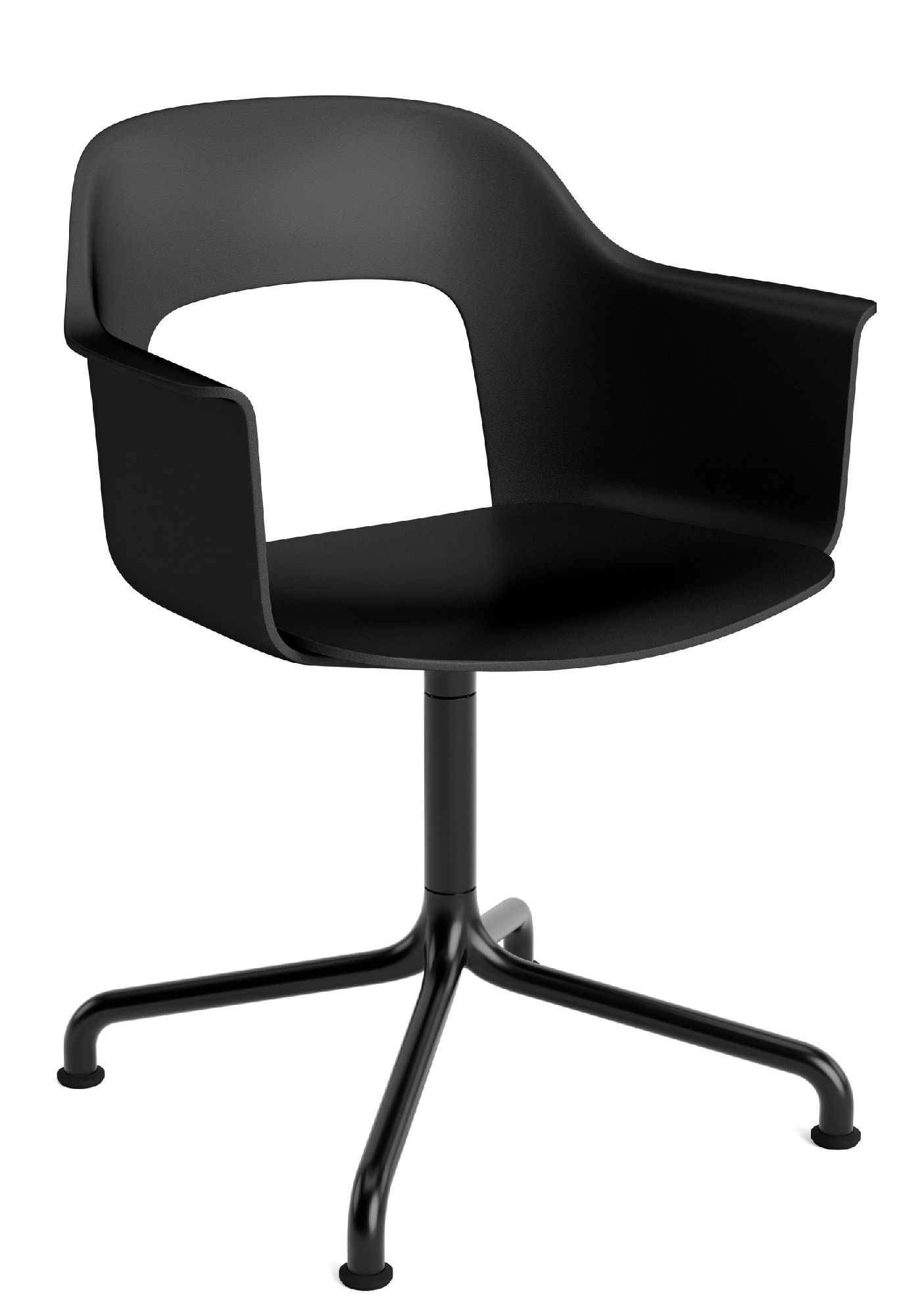 Layout Armchair 251 Armlehnstuhl 4-Sternfuß Drehfuß mit gebogenem Fußkreuz Hay