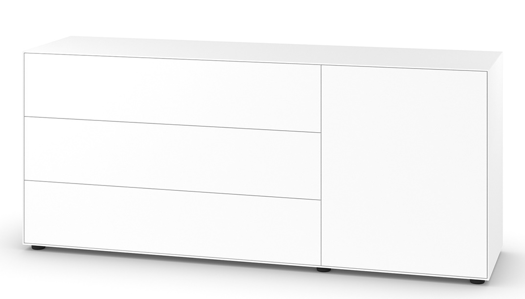 Nex Pur Box Lowboard / Sideboard mit Schubkasten und Tür Horizontal Piure QUICK SHIP