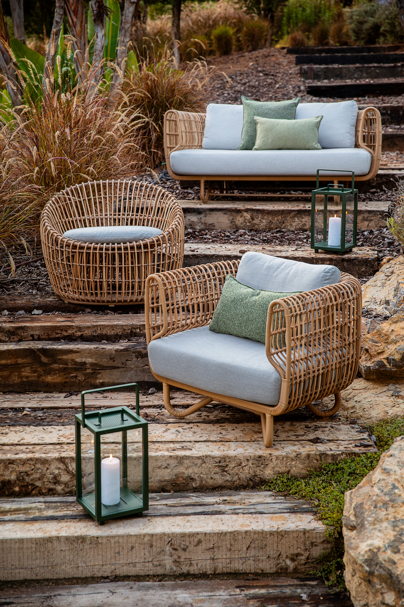 Nest Outdoor Loungesessel mit Kissen Cane-Line