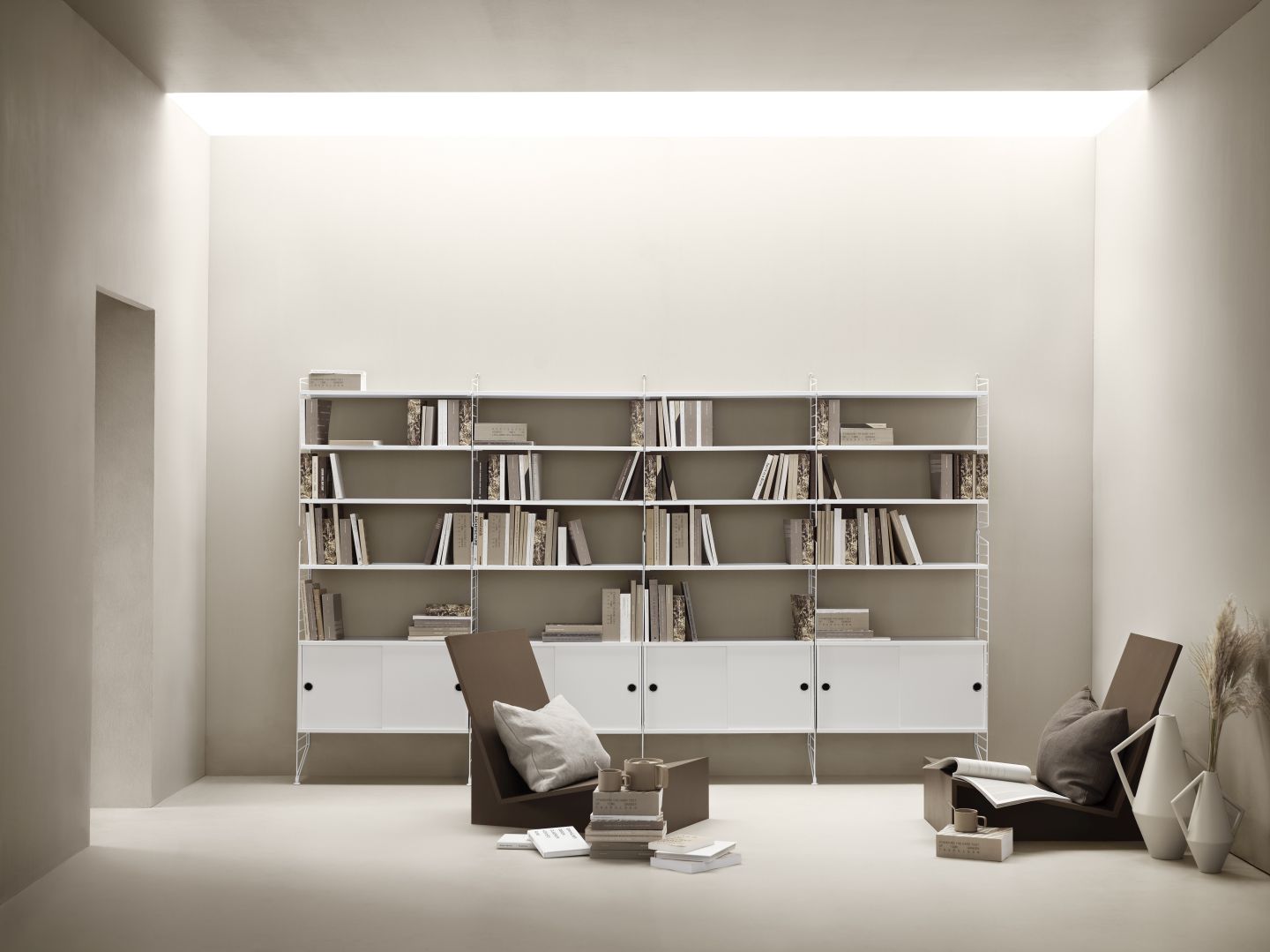 String Wohnzimmer Wand Regalsystem F String Furniture 