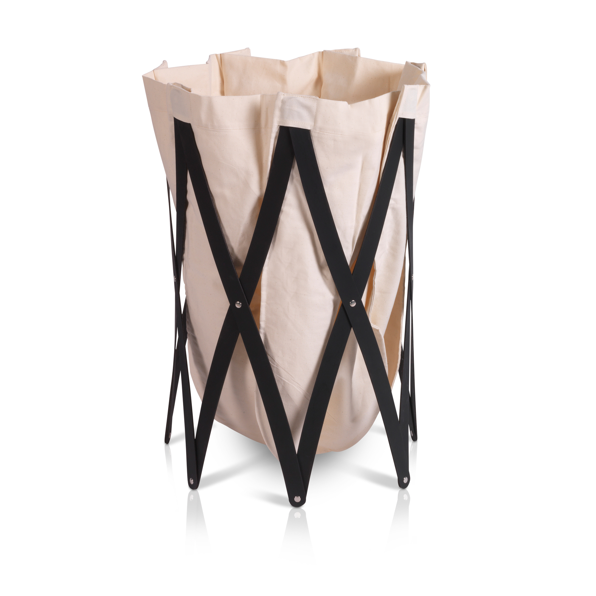 Marie Pi Wäschekorb Klein & More schwarz beige