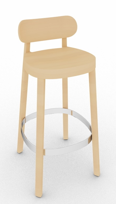 Holzstuhl / Barhocker 118 MHT Thonet
