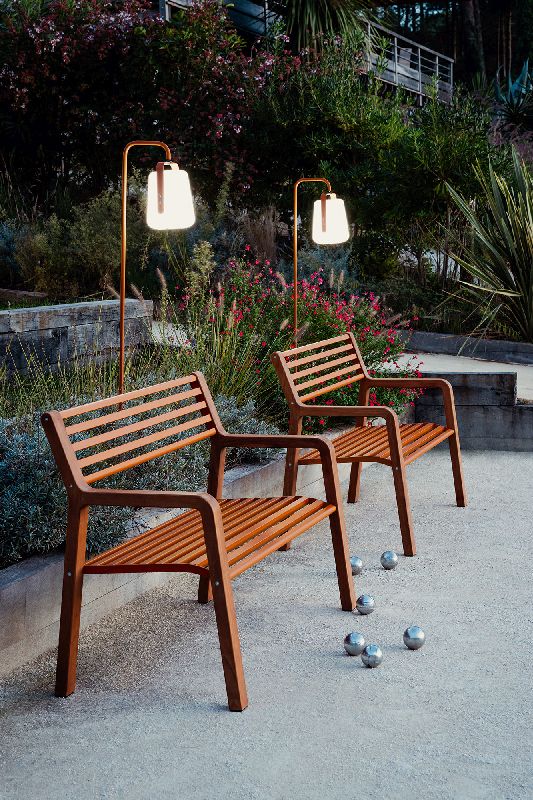 Balad 2 Tischleuchte H 38 cm Fermob Lehmgrau