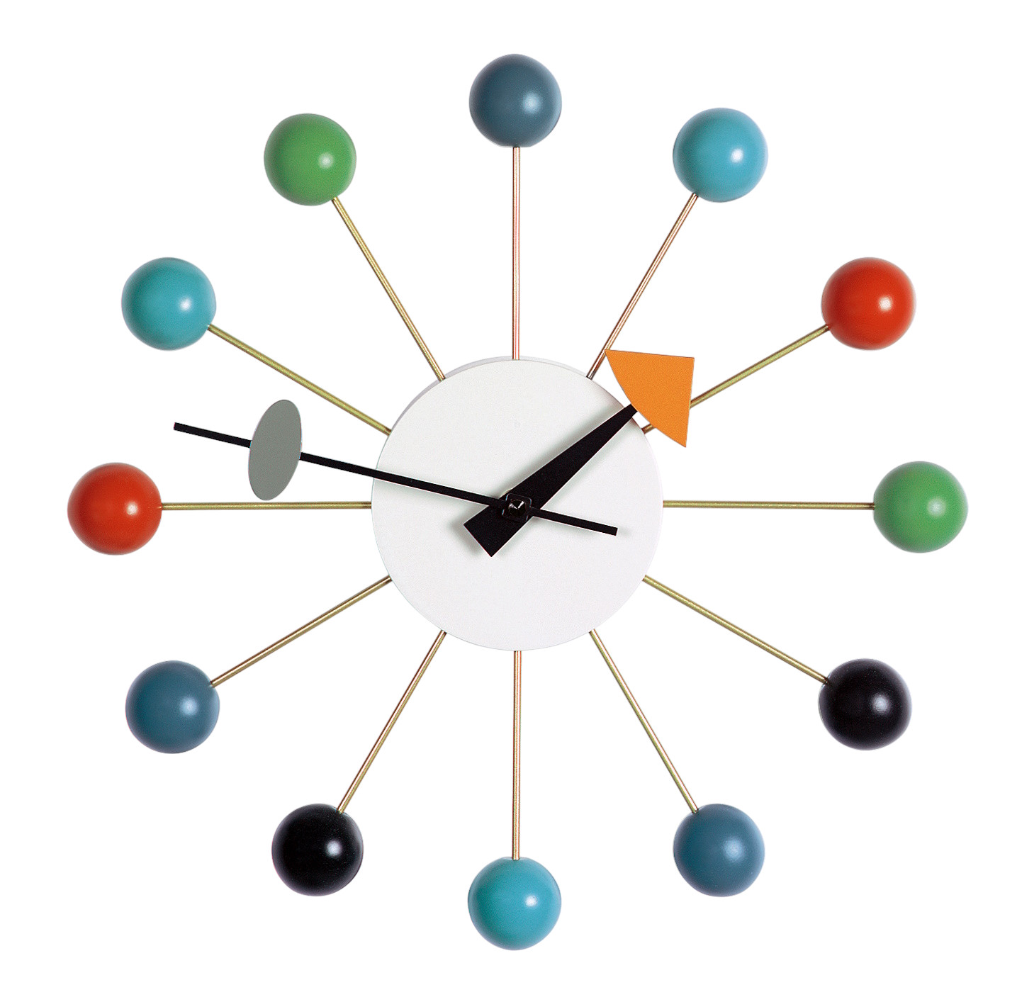 Ball Clock Wanduhr - mehrfarbig Vitra EINZELSTÜCK