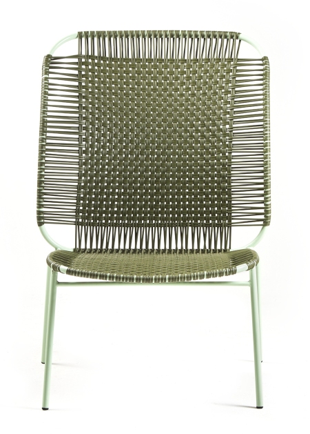 Cielo Lounge Chair High Lounge Stuhl hoch Outdoor ames Olive grün - Pastell grün