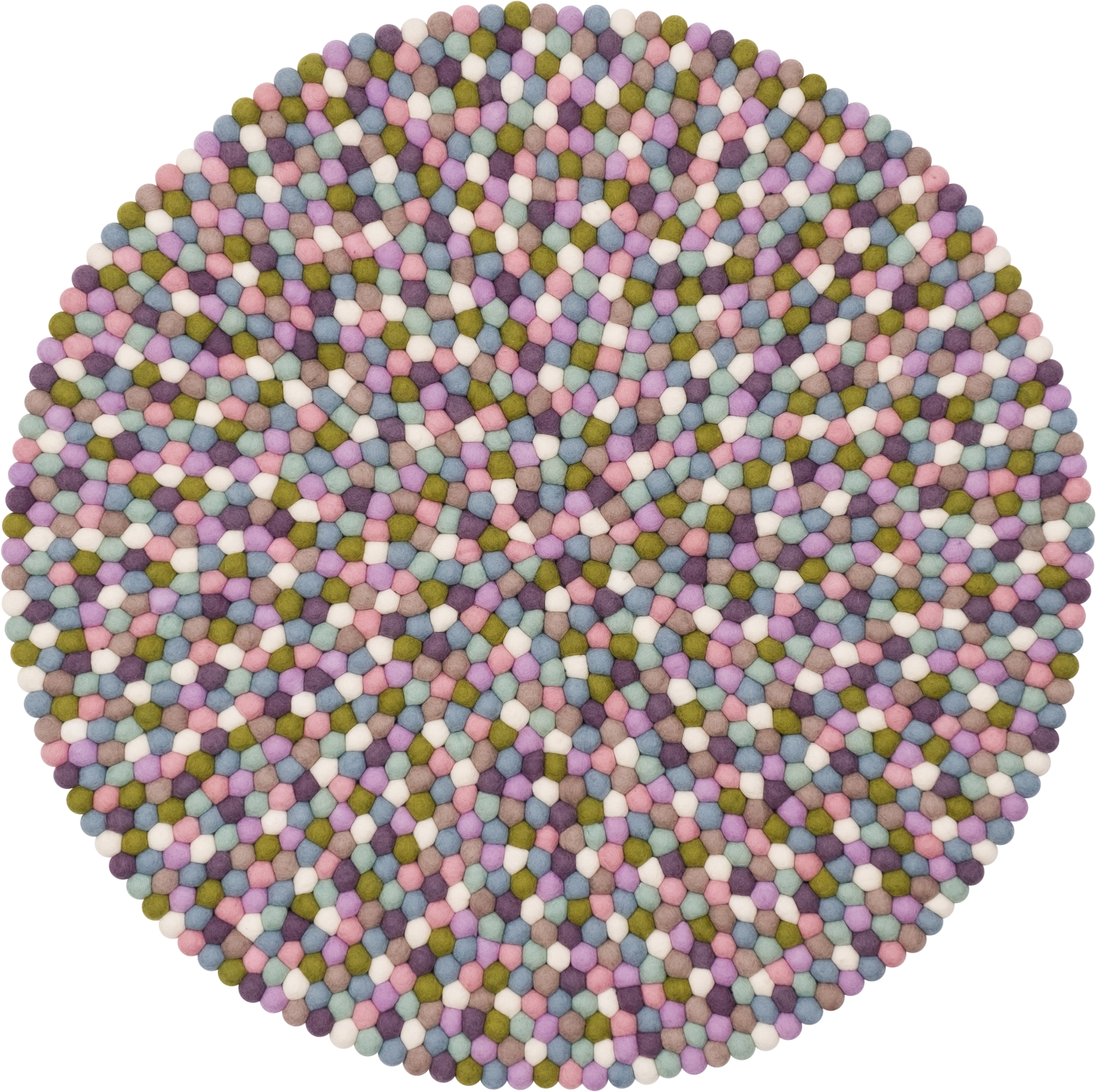Filzkugel Teppich rund 140 cm myfelt Greta