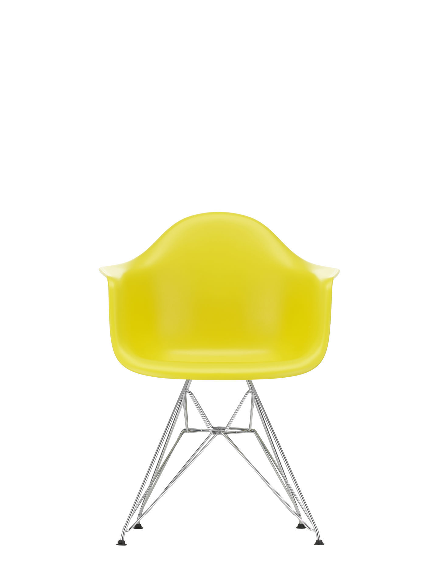 Eames Plastic Arm Chair DAR Stuhl Vitra Verchromt - Grün
