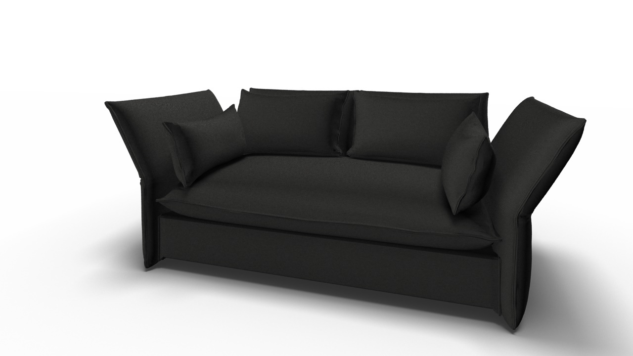 Mariposa 2-Sitzer Sofa Dunkelgrau Vitra
