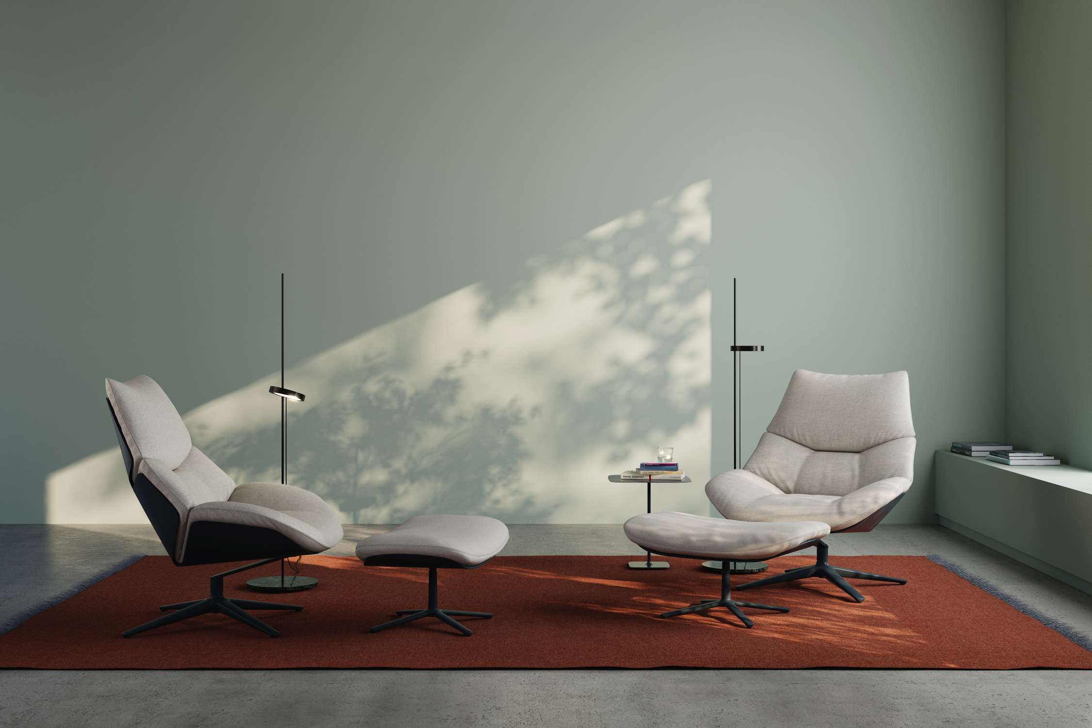 Shrimp 23 Ottoman Hocker Cor