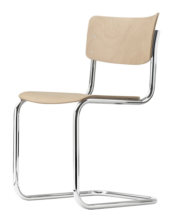 S 43 Stahlrohr Klassiker Freischwinger Buche CHROM/NATUR Thonet VORZUGSKOMBINATION