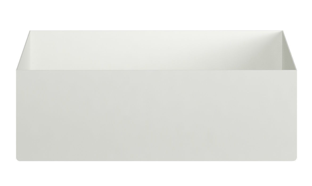 Arturo Shelf Box, hellgraue Regalbox von novoform, zur Wandmontage oder als Tischregal.