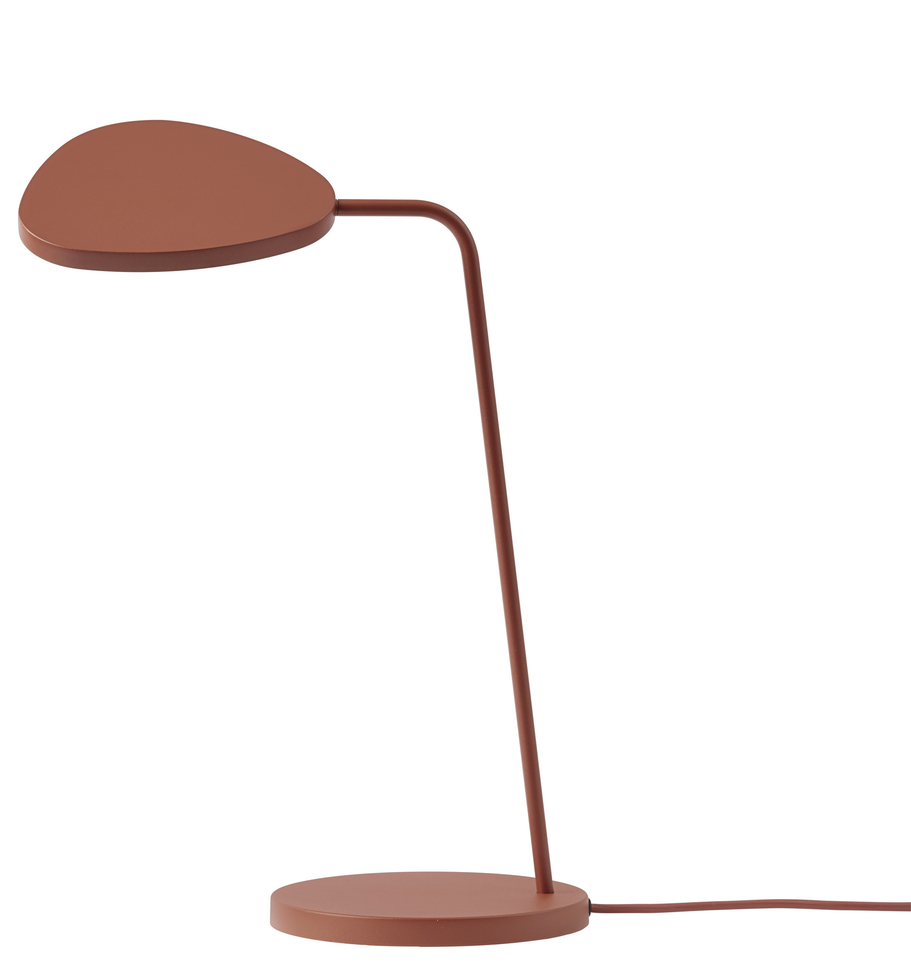 Kupferbraune Leaf Table Lamp von Muuto: Moderne Tischleuchte mit minimalistischem Design für Wohnzimmer und Büro.