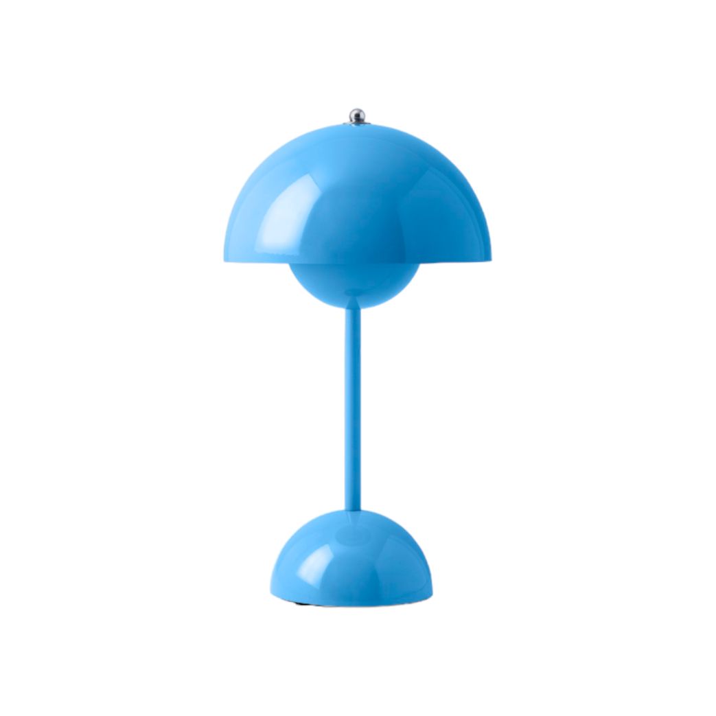 Flowerpot VP9 Portable Akkuleuchte / Tischleuchte mit USB AndTradition Swim blue