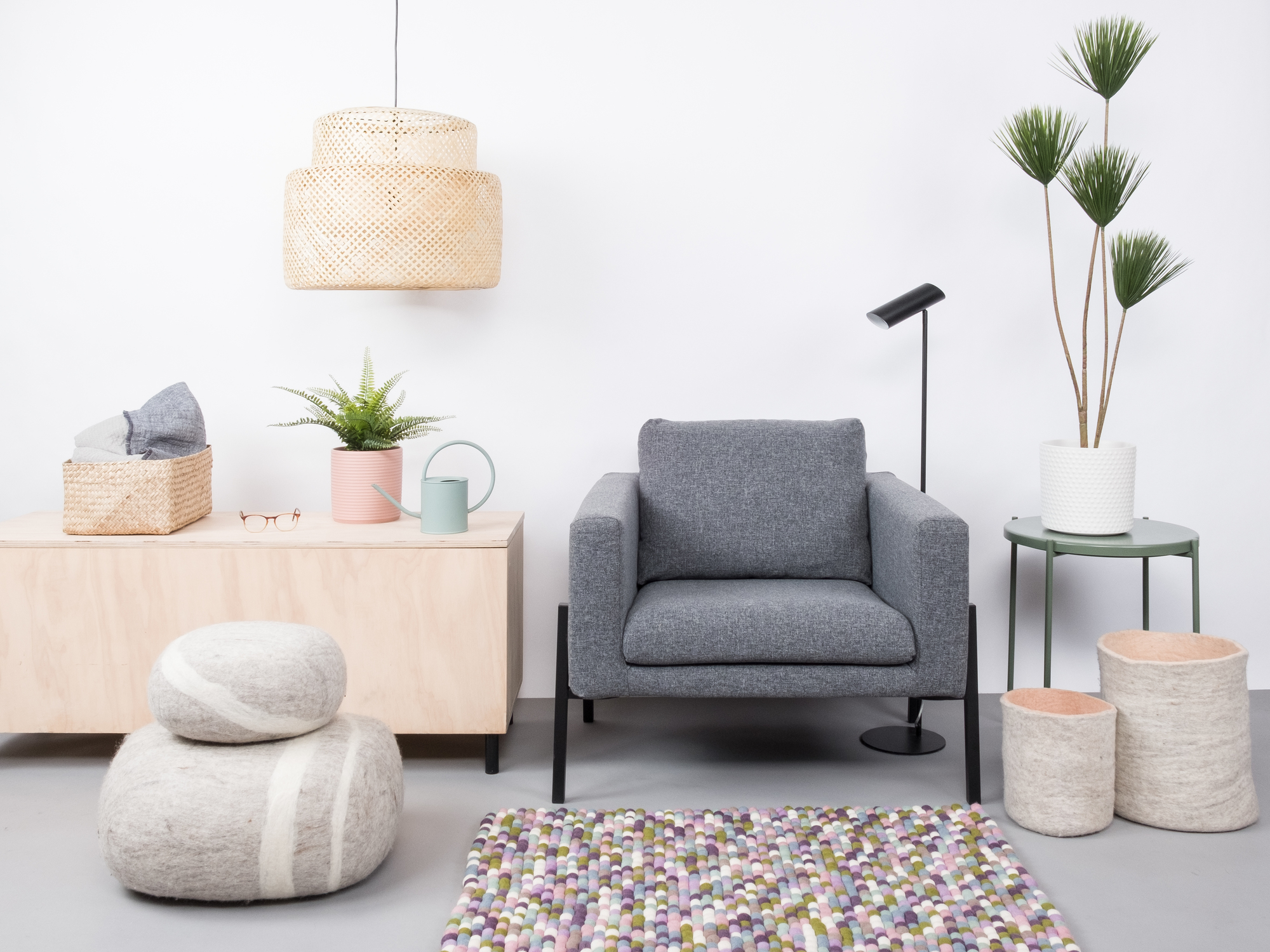 Filzkugel Teppich 120x170 cm myfelt