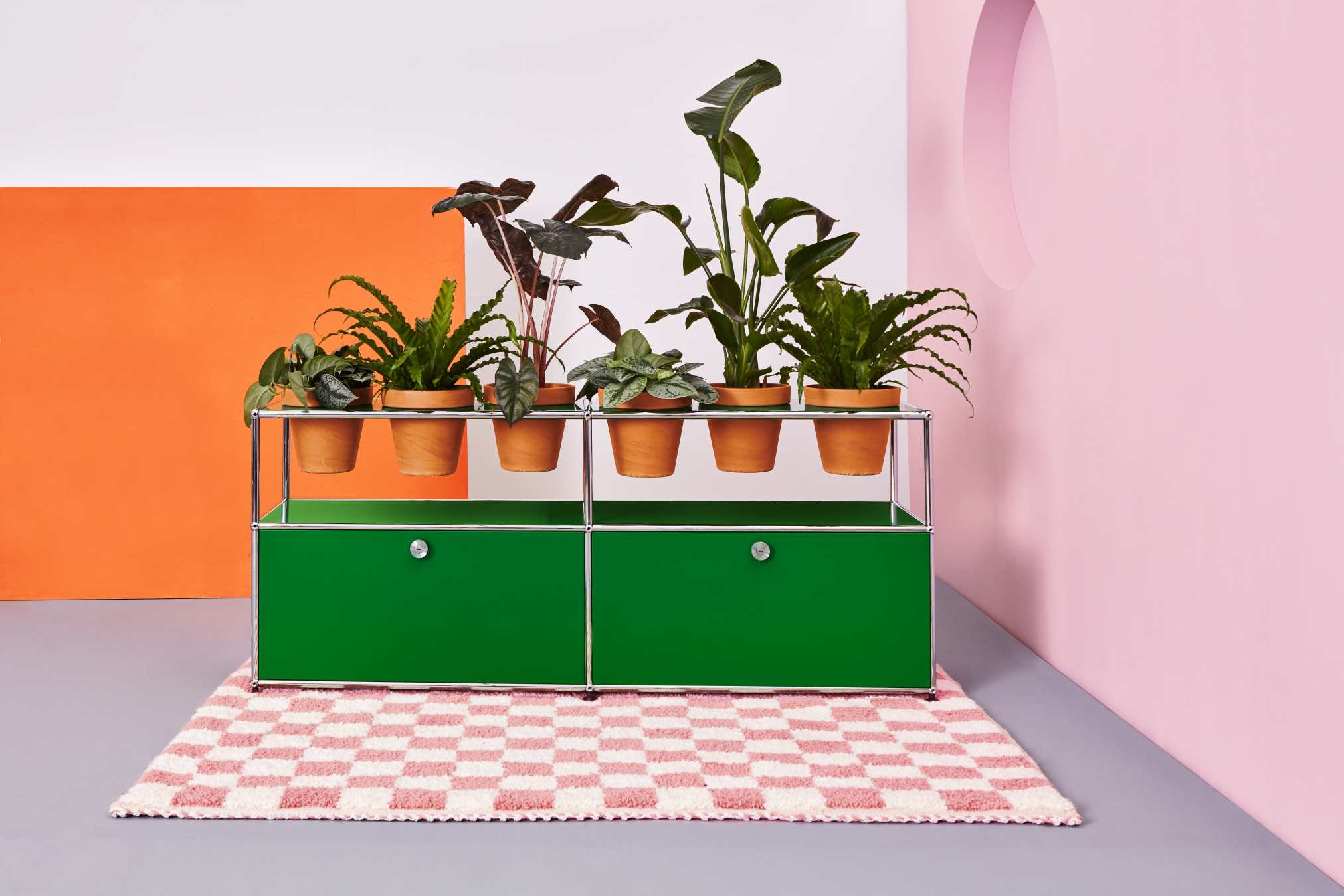 Pflanzenwelten Sideboard Konfiguration 2 USM Haller Anthrazitgrau
