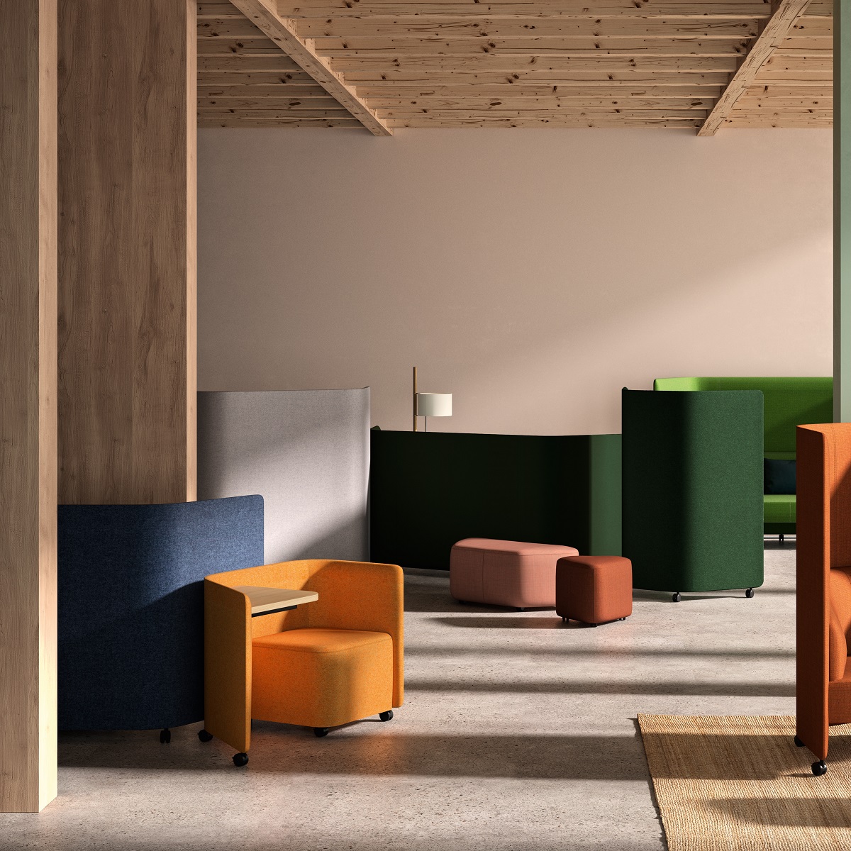 In Out Office SF2252 Sofa 2-Sitzer mit Panel Andreu World