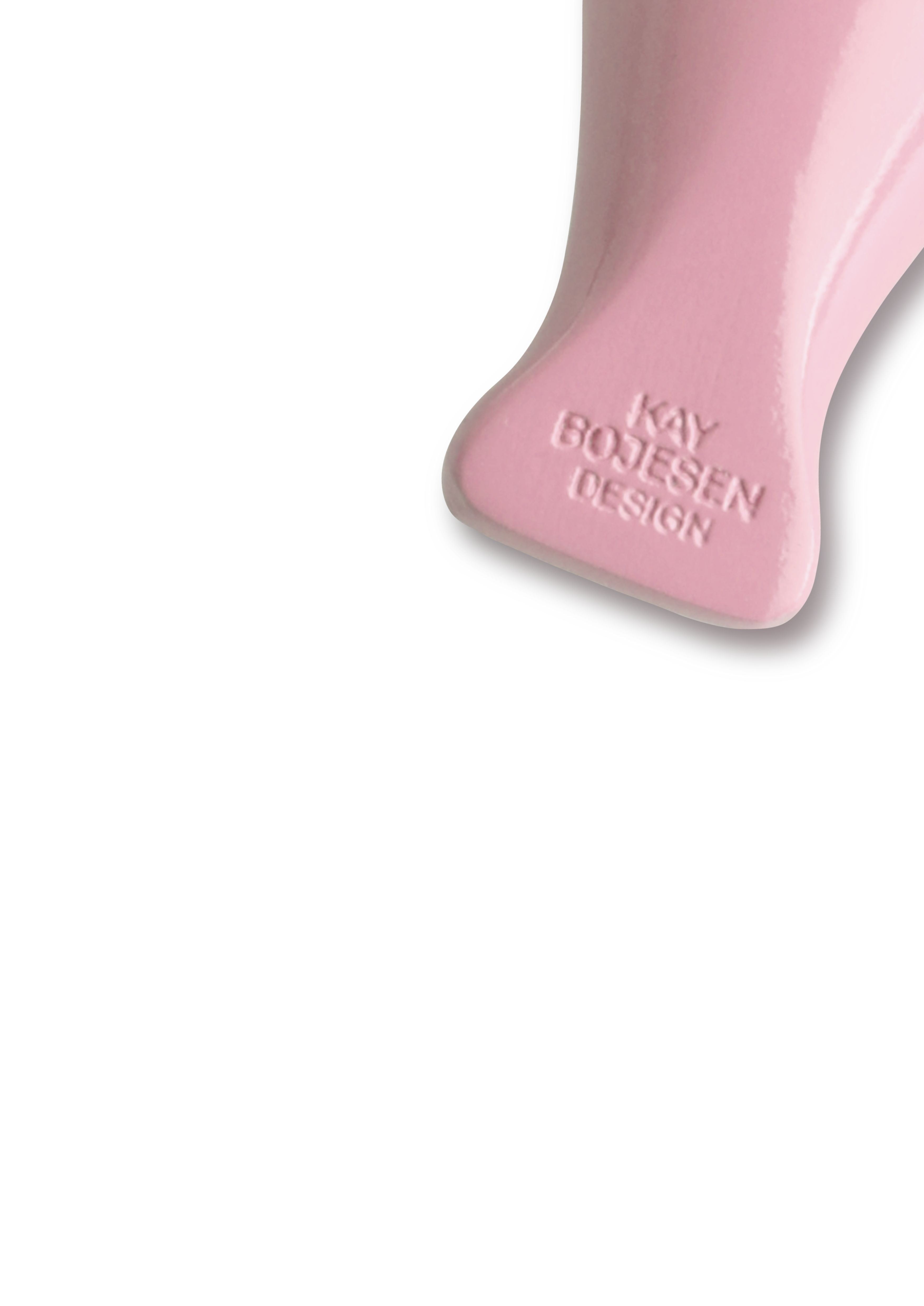 Vogel Rosa Schlüsselanhänger silberfarbenes Metall mit Naturleder Kay Bojesen