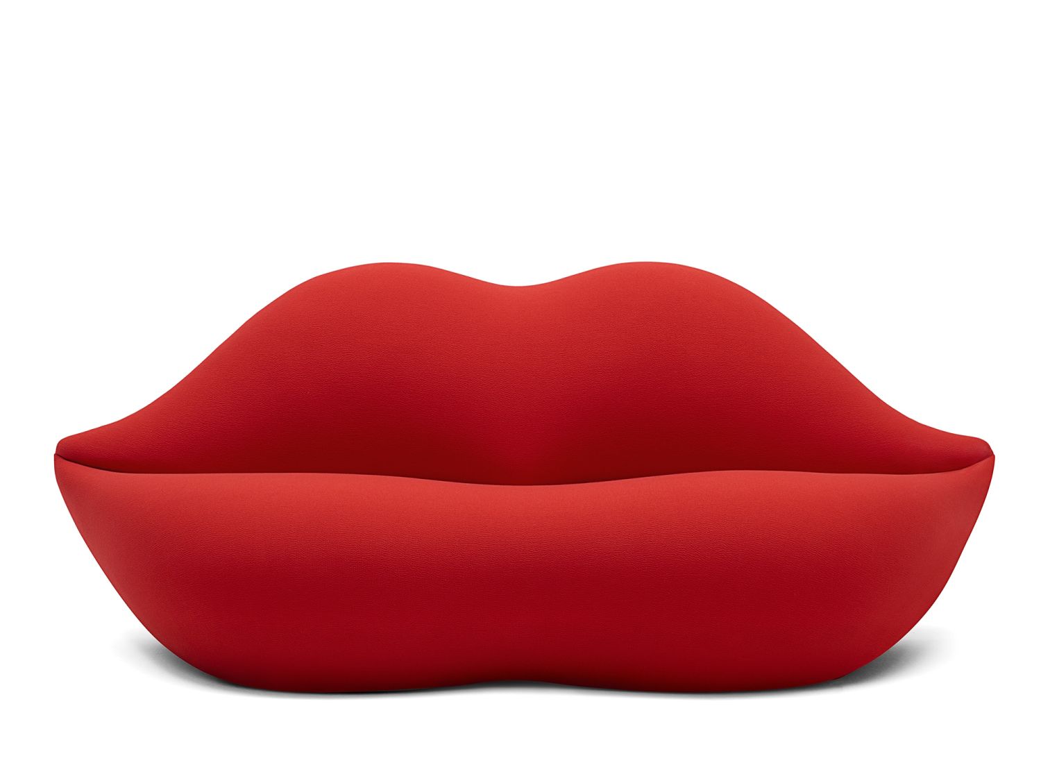 Rotes Bocca Sofa in Lippenform, modernes Design Sofa für Wohnzimmer und Lounge.