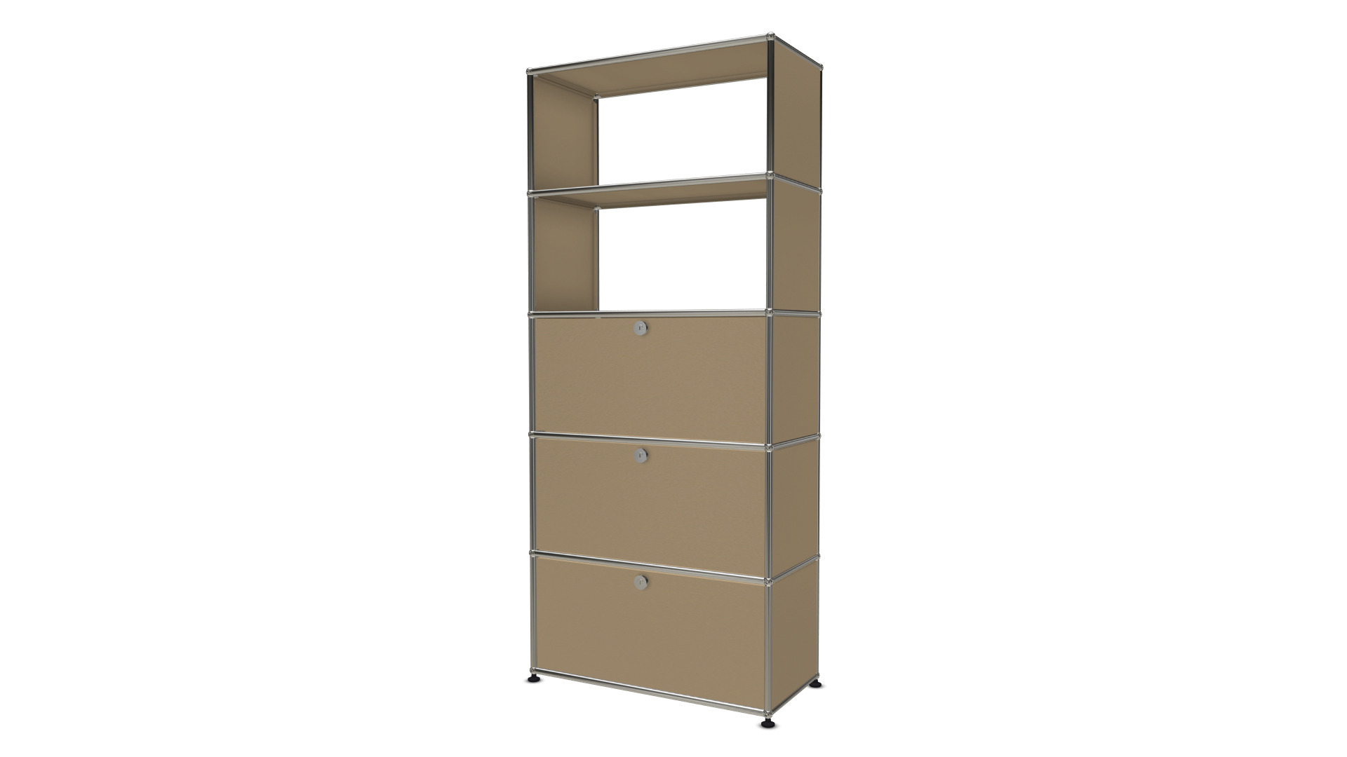 USM Haller Regal mit 1 Schublade und 2 Klappen - beige