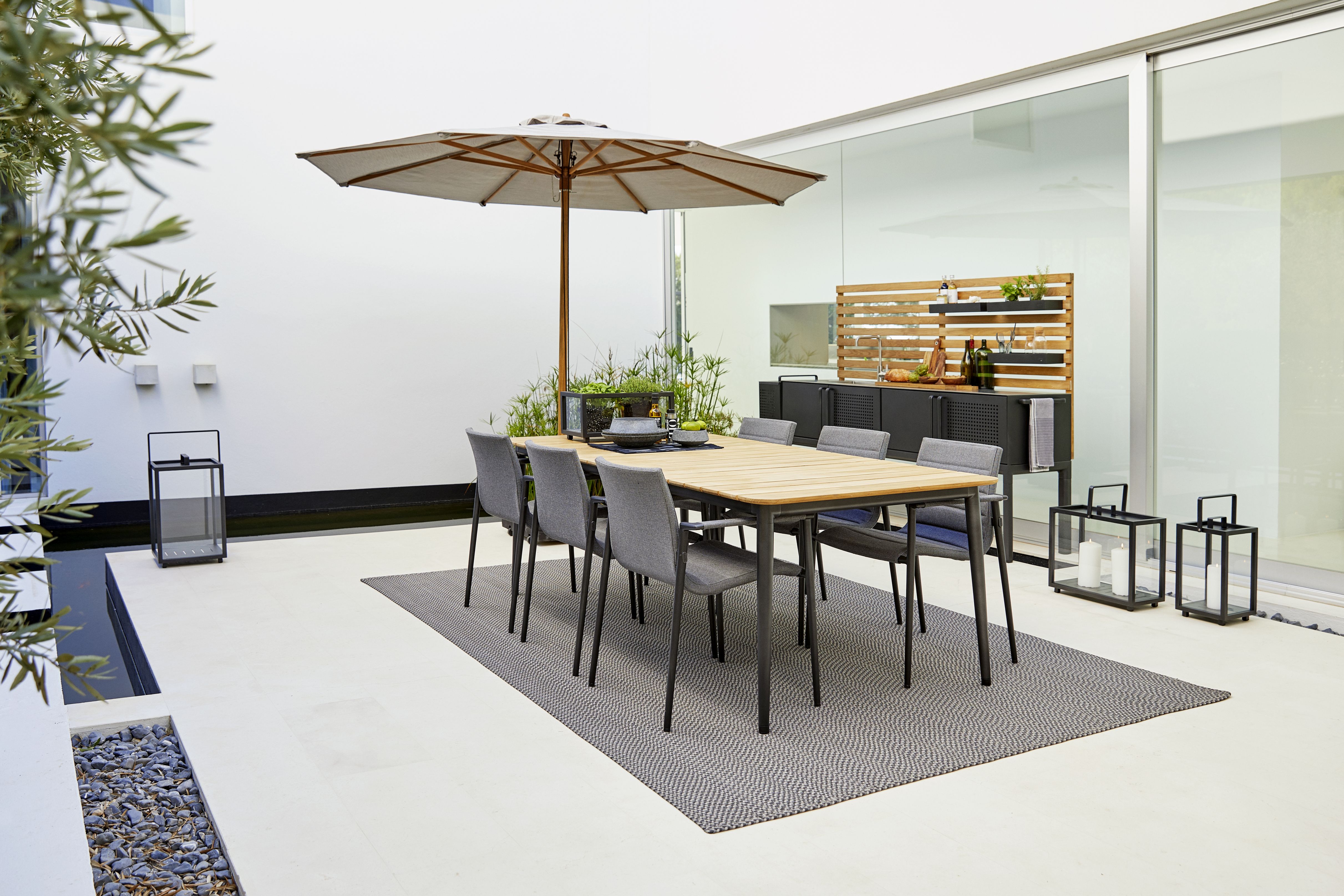 Classic Parasol Sonnenschirm Cane-Line