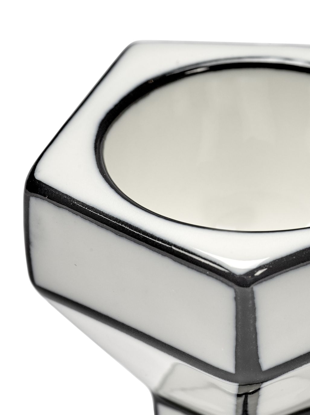 Eierbecher Weiß/Schwarz Carte Blanche Serax   