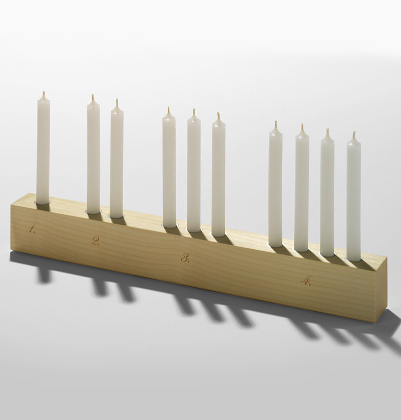 Countdown Candle Holder Adventsleuchter Side by Side ahorn