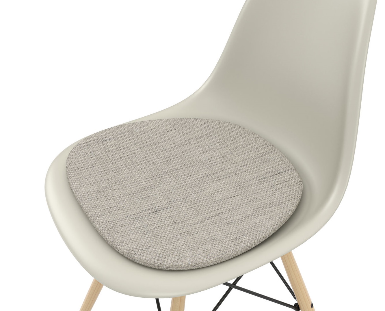 Eames Plastic Side Chair DSW Stuhl mit Sitzpolster Vitra