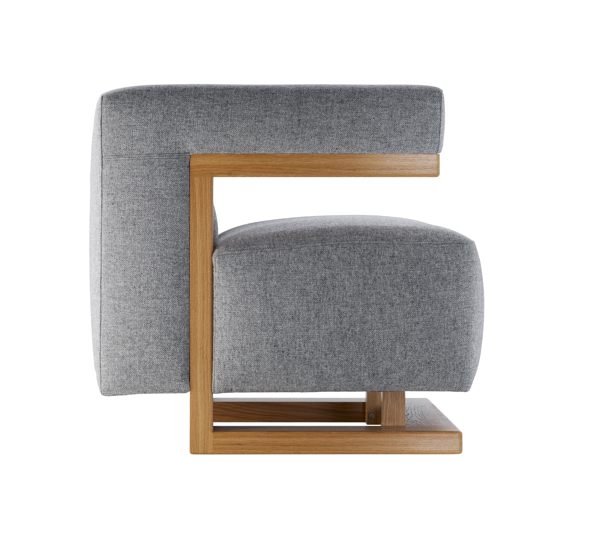 Gropius F51 Sessel Bauhaus Reedition Tecta Hallingdal 130 Grau / Gestell Eiche massiv