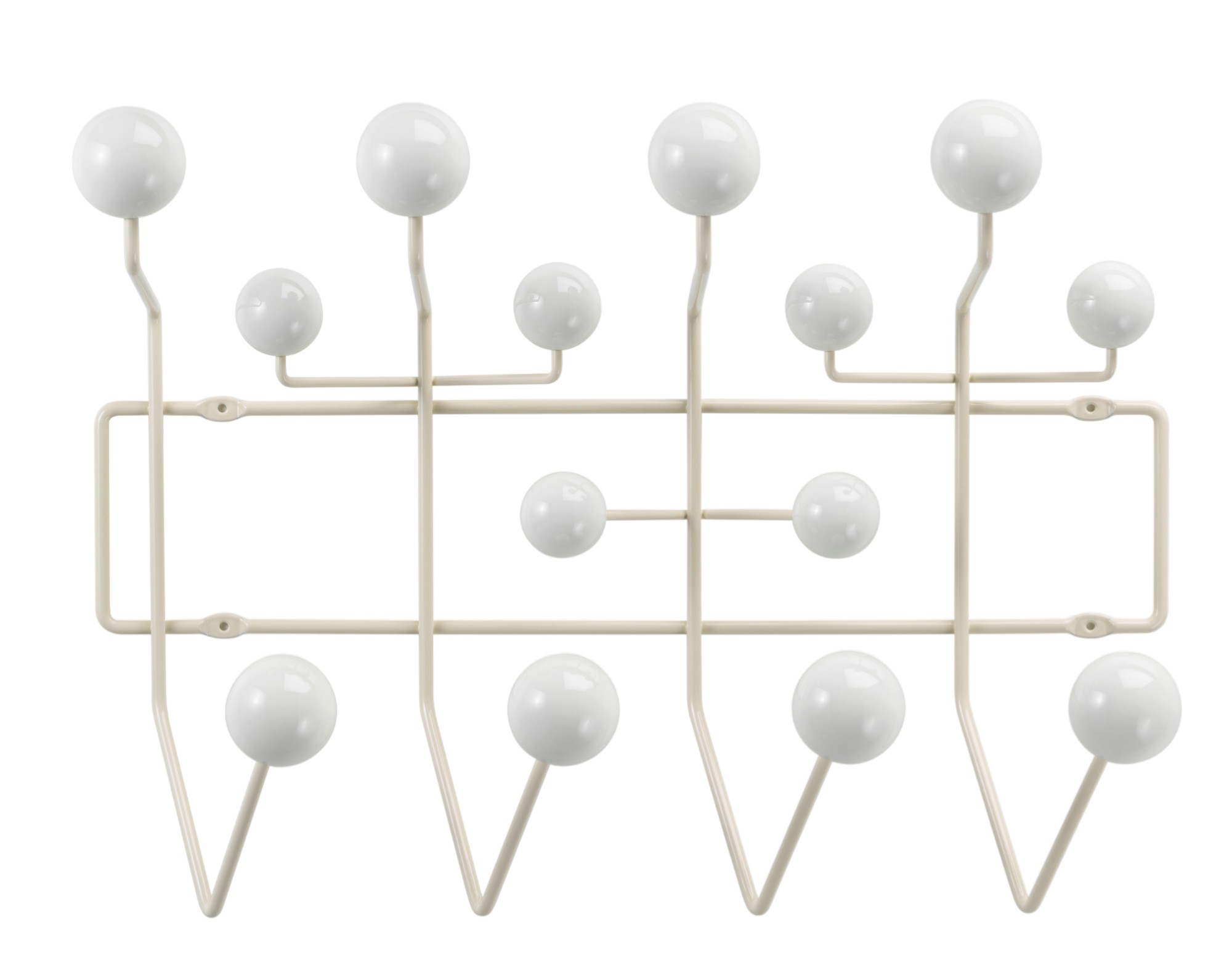 Eames Hang it all Garderobe Warmweiss Vitra NEUE VERSION 