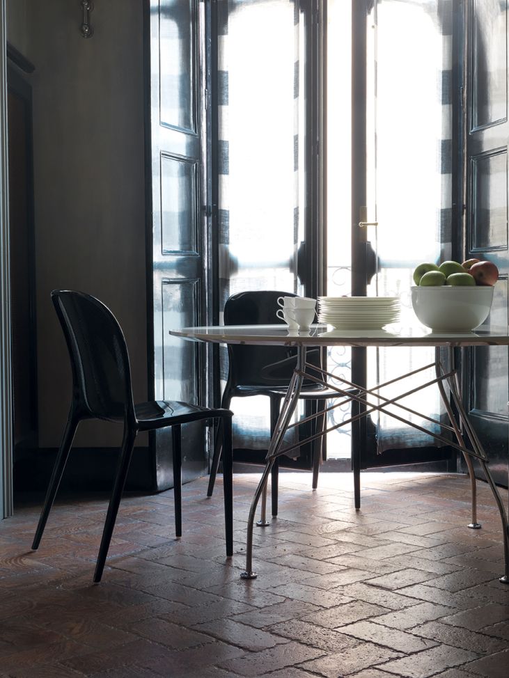 Glossy Tisch marmoriertes Steinzeug Kartell