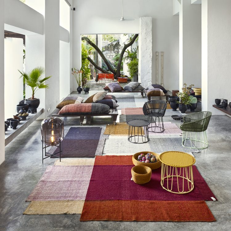 Nobsa Rug Small Teppich ames Flaschengrün / Ocker