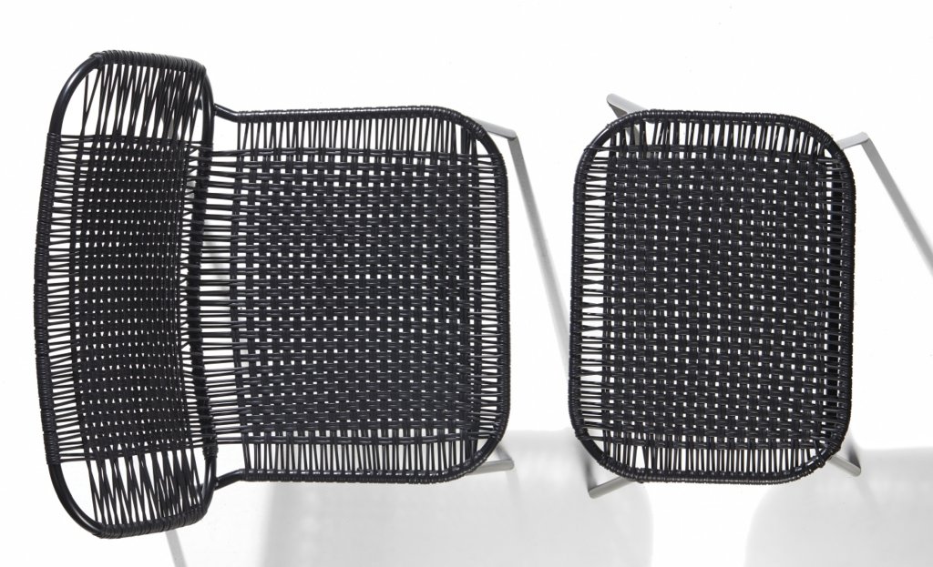 Cielo Footstool Fußhocker Outdoor ames Schwarz - Schwarz