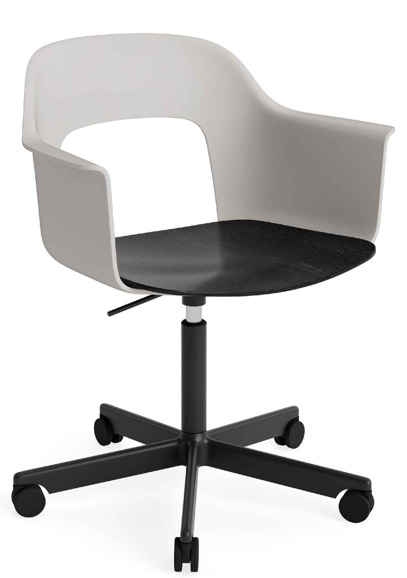 Layout Armchair 242 Armlehnstuhl 4-Sternfuß Gasfeder mit Drehfunktion Hay