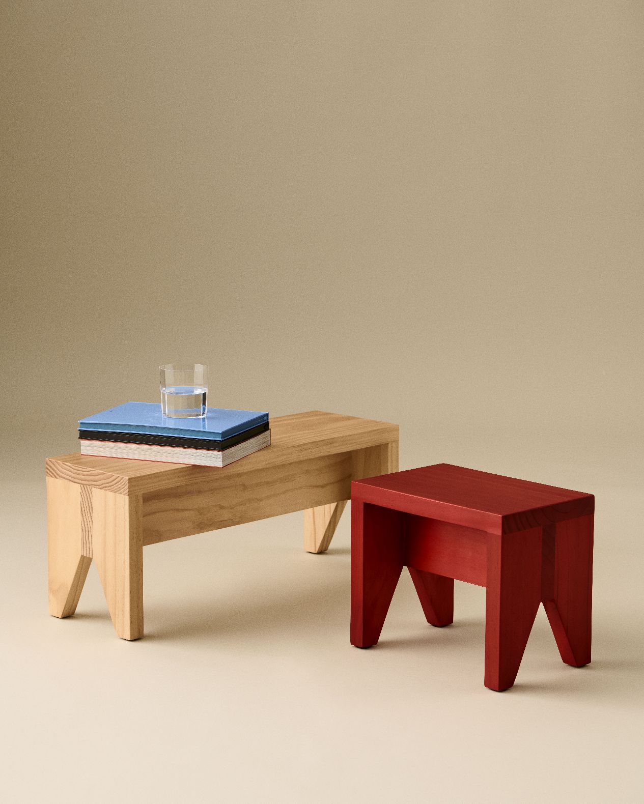 Manolito Stool Long Hocker Natur Hay