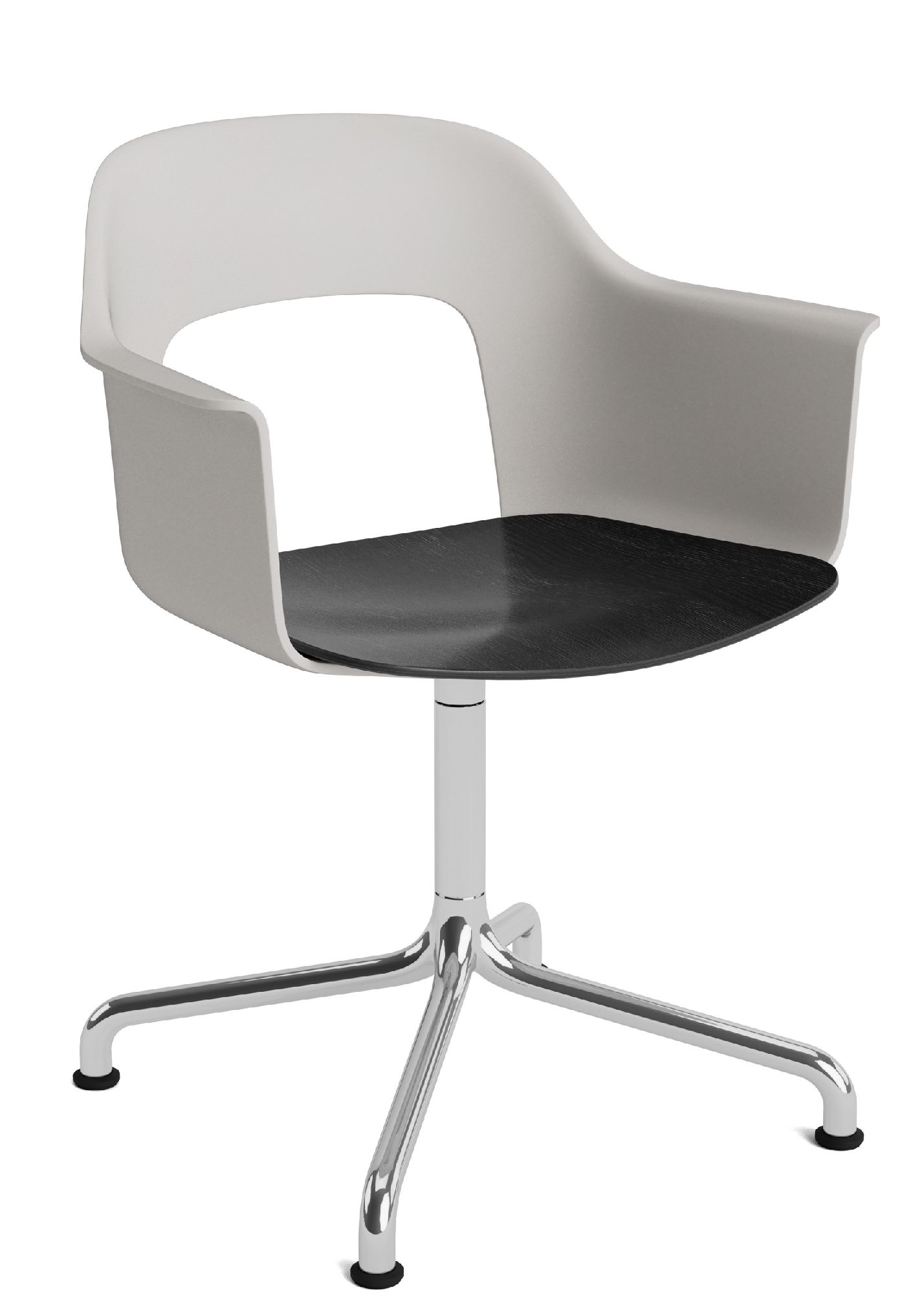 Layout Armchair 252 Armlehnstuhl 4-Sternfuß Drehfuß mit gebogenem Fußkreuz Hay