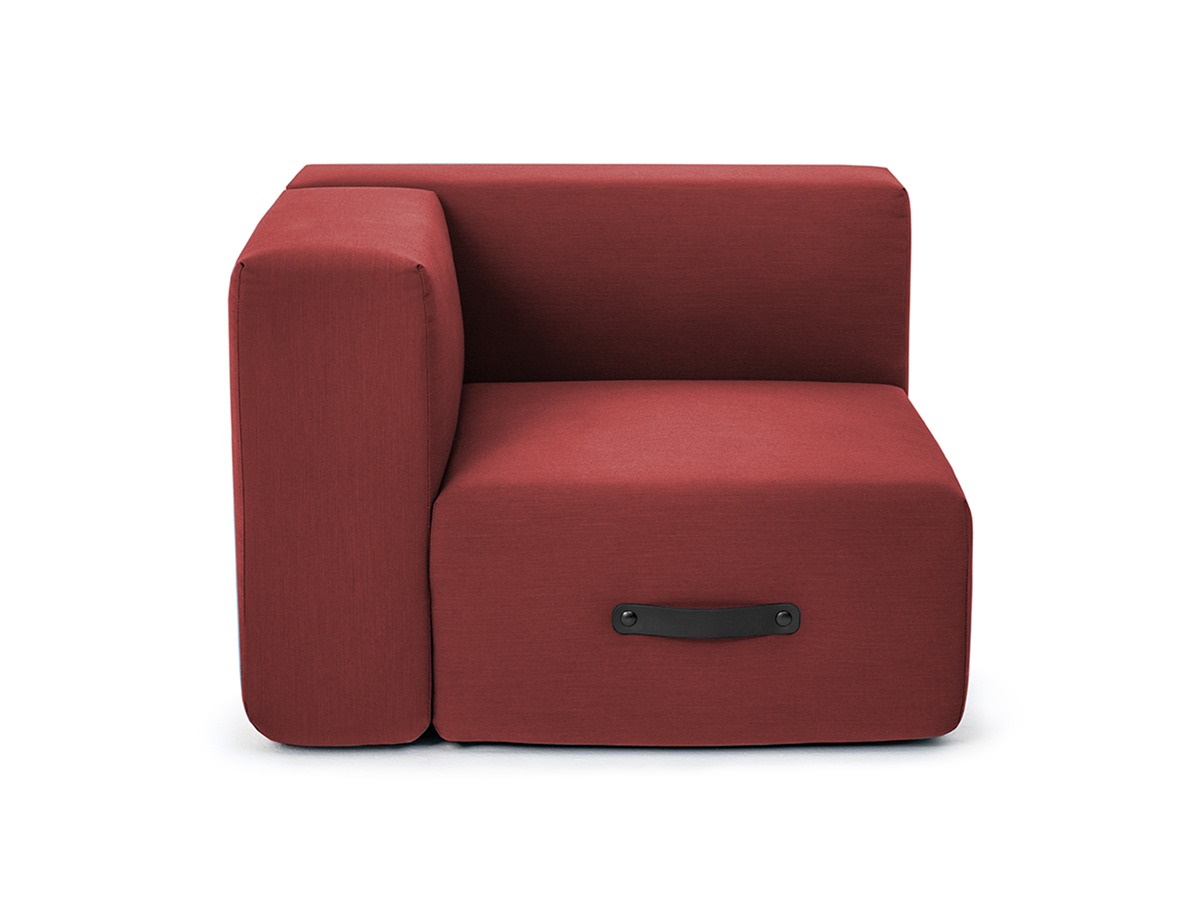Miamia Outdoor Sofa Eckmodul Links Rot Conmoto
