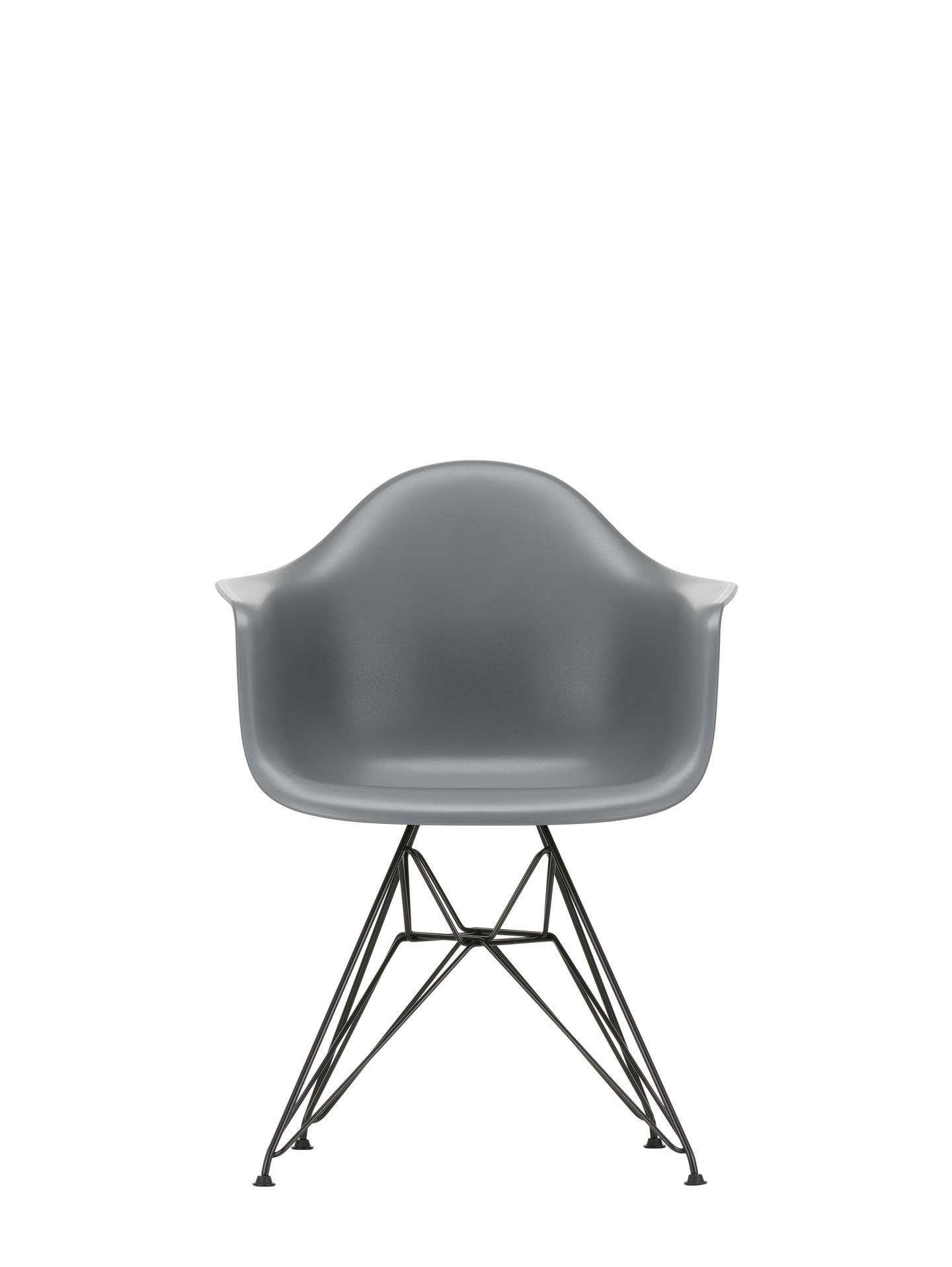 Eames Plastic Arm Chair DAR Stuhl Vitra Verchromt - Eisgrau