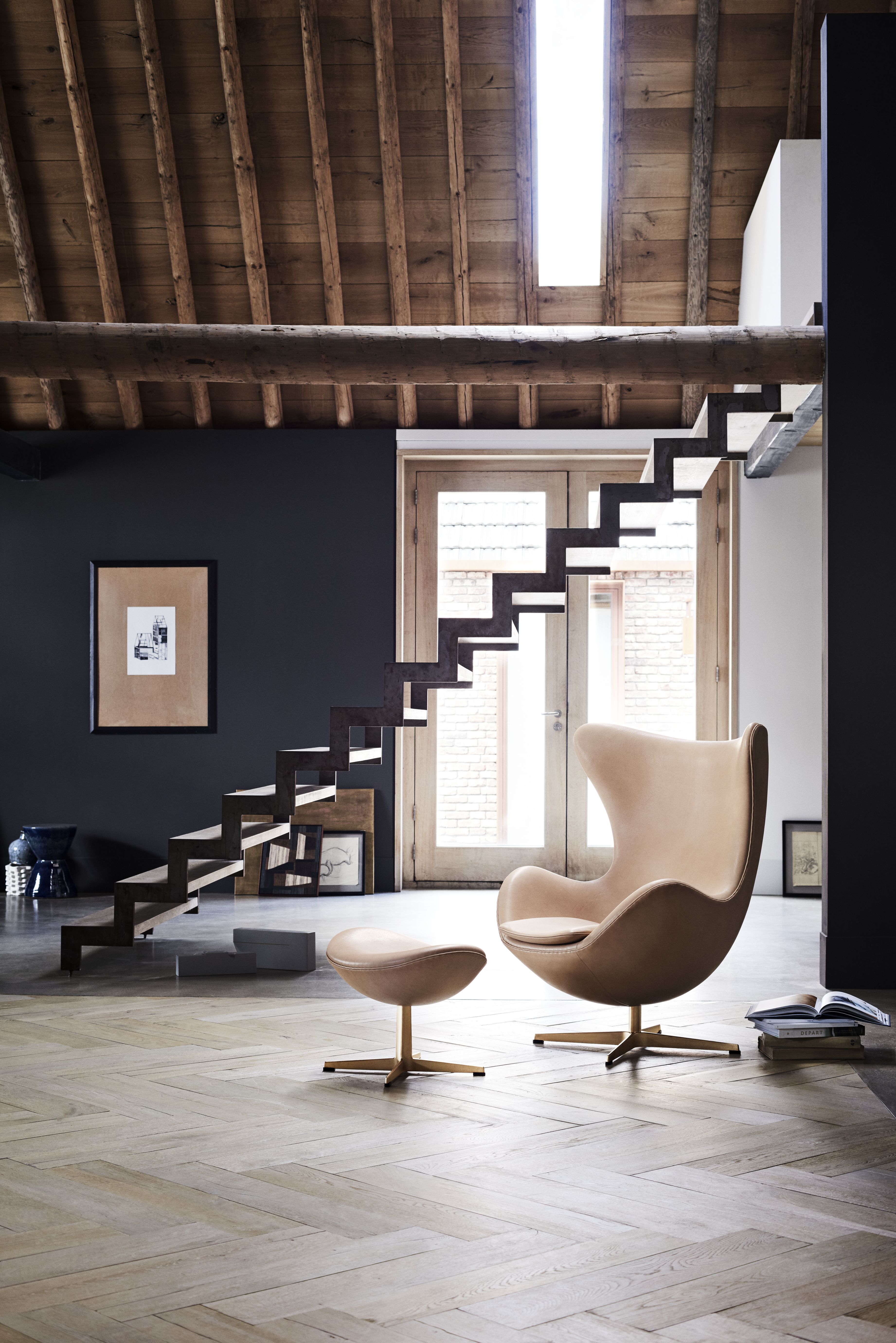 Das Ei / Egg Chair Hocker Fritz Hansen